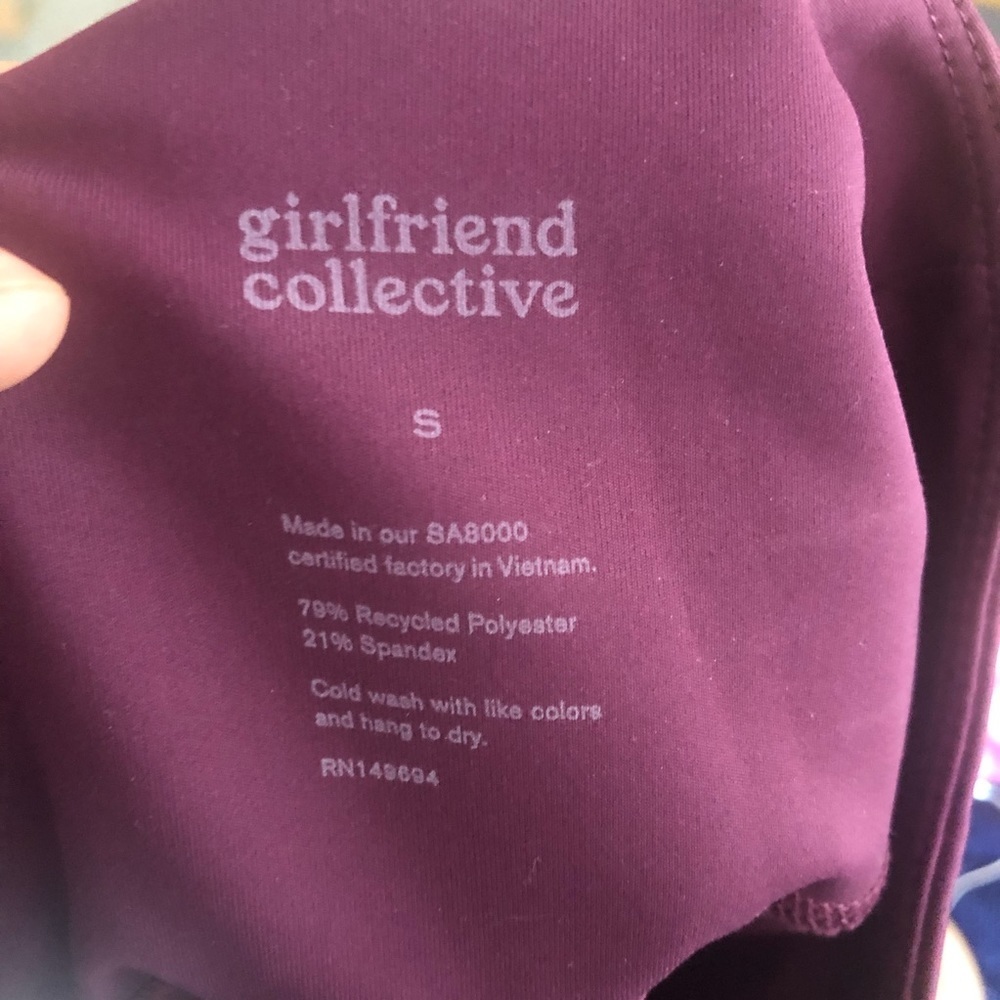 Girlfriend Collective size Small Purple High Rise Leggings - Picture 5 of 5